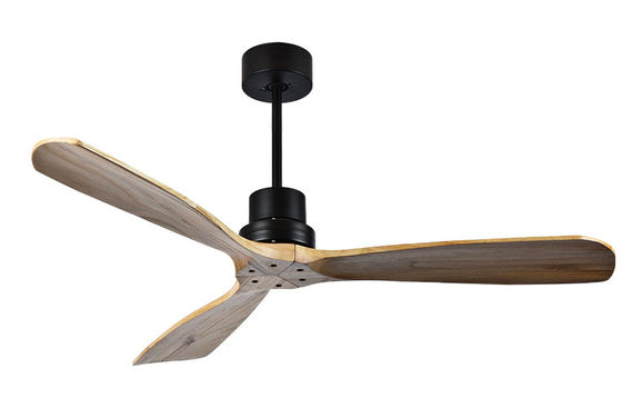 ECO 52 Ventilador de teto de madeira maciça Ventilador de teto de madeira natural com luz