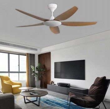 Lâmina de ferro Ventilador de teto de LED moderno 55 polegadas Ventilador de teto com luz