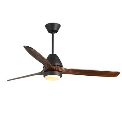 Ventilador de teto de madeira sólida LED 20W Ventilador de teto de hélice de madeira