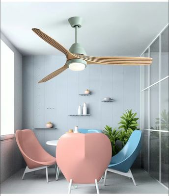 Ventilador de teto de madeira sólida LED 20W Ventilador de teto de hélice de madeira