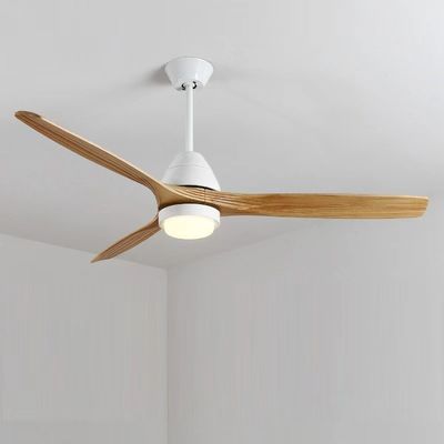 Ventilador de teto de madeira sólida LED 20W Ventilador de teto de hélice de madeira
