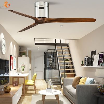Ventilador de teto de motor de corrente contínua de 52 polegadas moderno com controle remoto para quarto