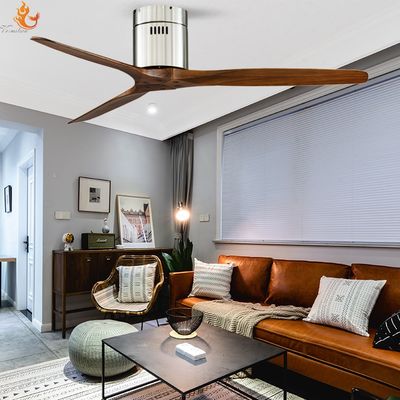 Ventilador de teto de motor de corrente contínua de 52 polegadas moderno com controle remoto para quarto