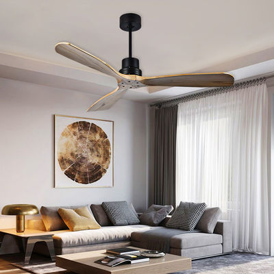 ECO 52 Ventilador de teto de madeira maciça Ventilador de teto de madeira natural com luz