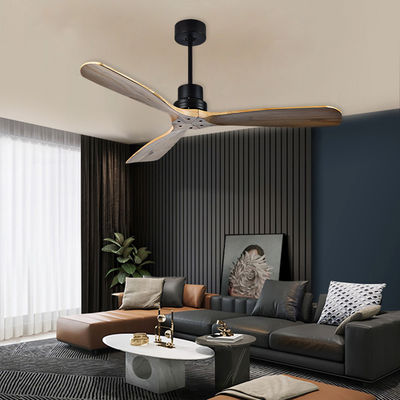 ECO 52 Ventilador de teto de madeira maciça Ventilador de teto de madeira natural com luz