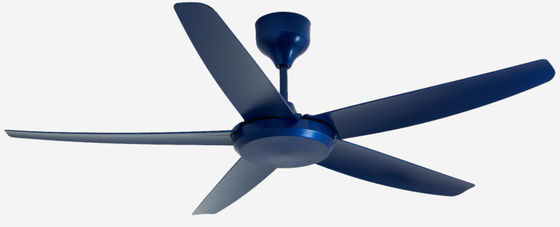Moderno azul 56 polegadas DC Motor Ventilador de teto controle remoto sem luz para sala de estar