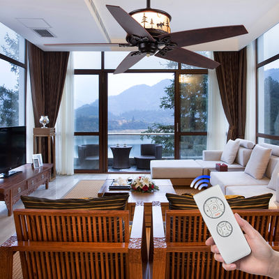 Cinco lâminas Ventiladores americanos de tecto de 52 polegadas Fandelier para quartos