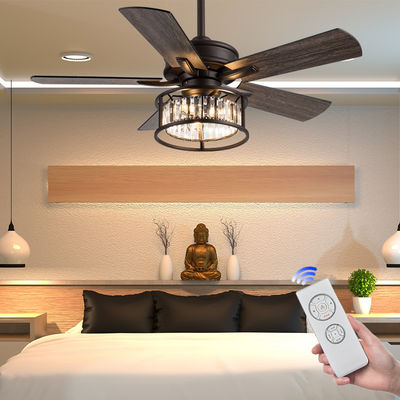 Ventilador de teto americano de velocidade ajustável 5 lâminas de compensado 42 polegadas