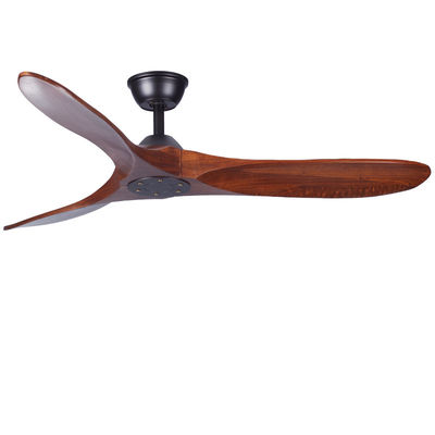 Ventilador de teto de madeira de 3 lâminas com luz