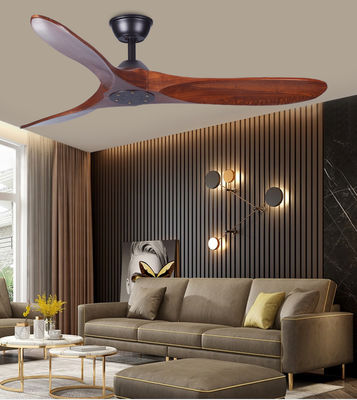 Ventilador de teto de madeira de 3 lâminas com luz