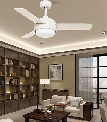 Ventiladores de teto contemporâneos 52in Brancos para salas de estar Quartos de dormir