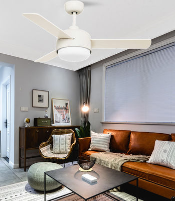 Ventiladores de teto contemporâneos 52in Brancos para salas de estar Quartos de dormir