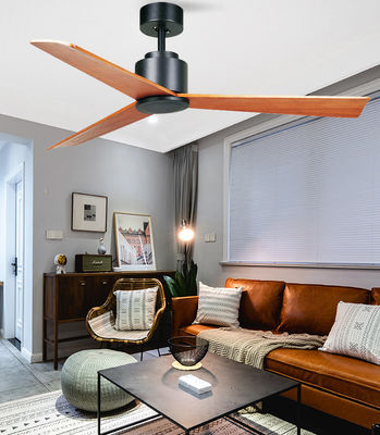52 Casa Delta Wing Ventilador de teto com lâminas de madeira real baixo ruído