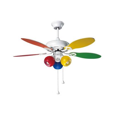 Ventilador de tecto ultra silencioso de 42 polegadas com 5 lâminas de compensado coloridas