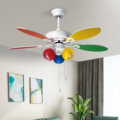 Ventilador de tecto ultra silencioso de 42 polegadas com 5 lâminas de compensado coloridas