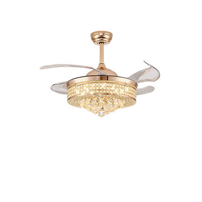 Ventiladores de candelabro ECO com lâminas retraíveis Ventilador de teto retraível de 52 polegadas