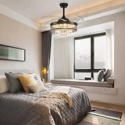 Ventiladores de candelabro ECO com lâminas retraíveis Ventilador de teto retraível de 52 polegadas