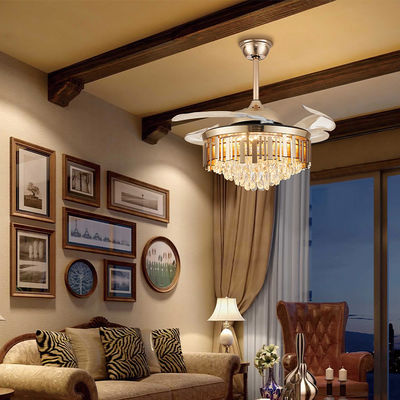 52Luz de ventilador de teto LED sem lâmina com lâminas retráteis