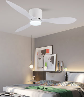 DC ABS Ventilador de teto suspenso com luz 52 polegadas Ventiladores de três lâminas