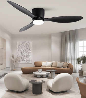 Ventilador de tecto ABS de 52 polegadas preto