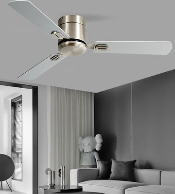 Ventilador de teto suspenso de 52 polegadas com ventilador de teto de 3 lâminas branco claro