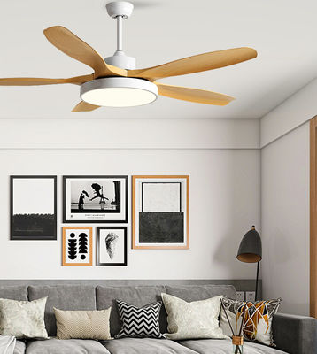 Fantasma de teto com lâmpadas ABS 5 marrom DC Fantasmas de teto modernos com luzes e controle remoto