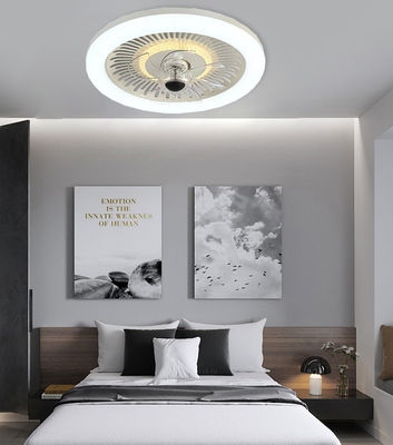 Ventilador de teto retrátil inteligente sem lâmina Ventilador de candelabro para quarto