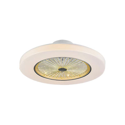 Ventilador de teto retrátil branco sem lâmina com iluminação