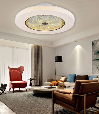 Ventilador de teto retrátil branco sem lâmina com iluminação