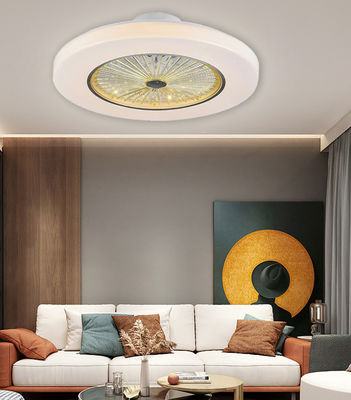 Ventilador de teto retrátil branco sem lâmina com iluminação