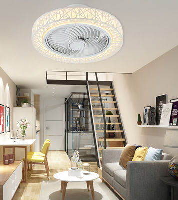 ABS Low Profile Bladeless Ceiling Fan Chandelier 42in Motor DC silencioso