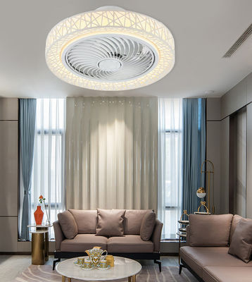 ABS Low Profile Bladeless Ceiling Fan Chandelier 42in Motor DC silencioso