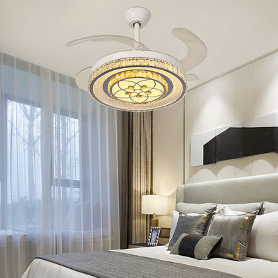 Ventilador de teto dobrável reversível com ventilador de teto de perfil baixo inteligente e leve