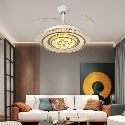 Ventilador de teto dobrável reversível com ventilador de teto de perfil baixo inteligente e leve